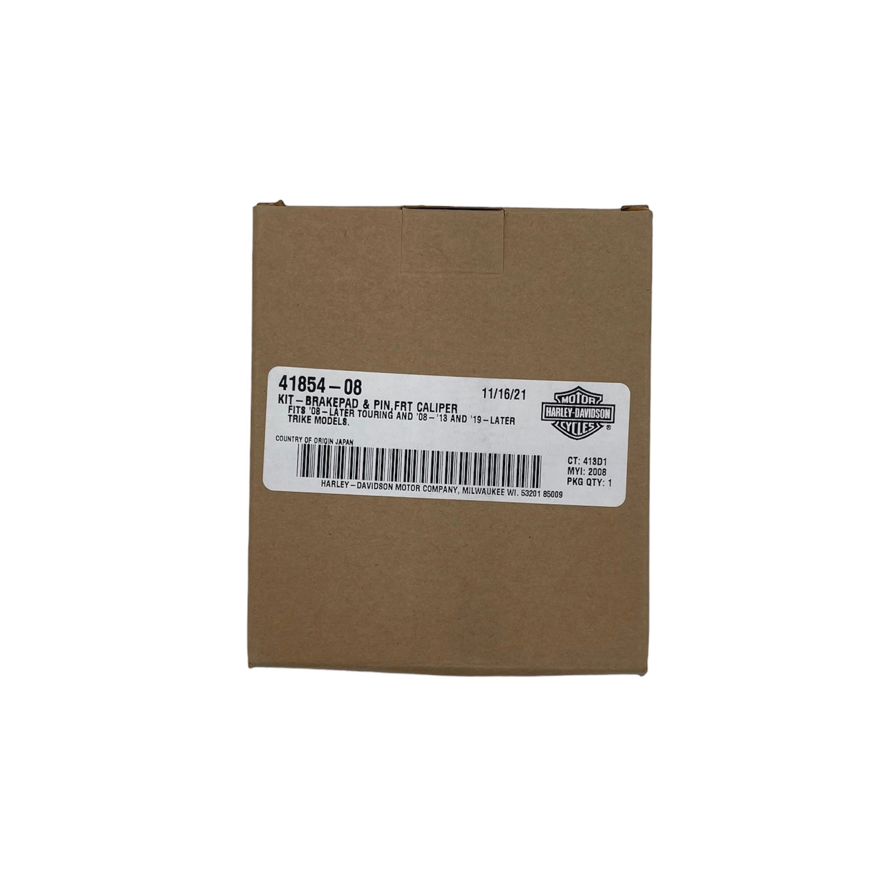 41854-08 - BRAKE PAD KIT / ハーレー純正 ブレーキパッド フロント | Vツインパーツ