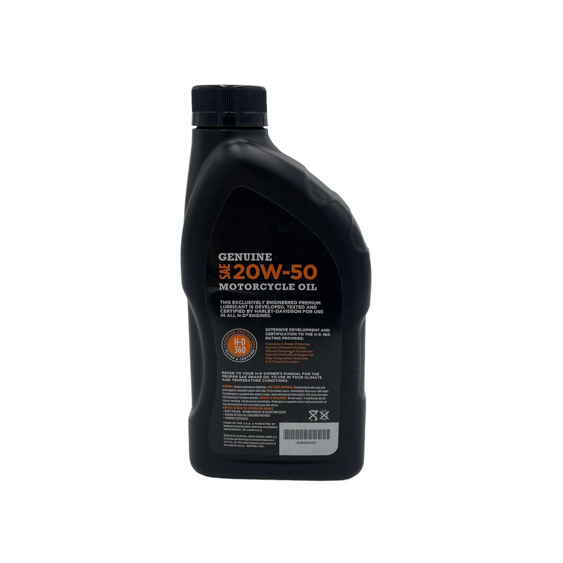 62600007 - H-D 360 20W50, 1-QT, BTL / ハーレー純正 360 20W50,、1クオート、ボトル